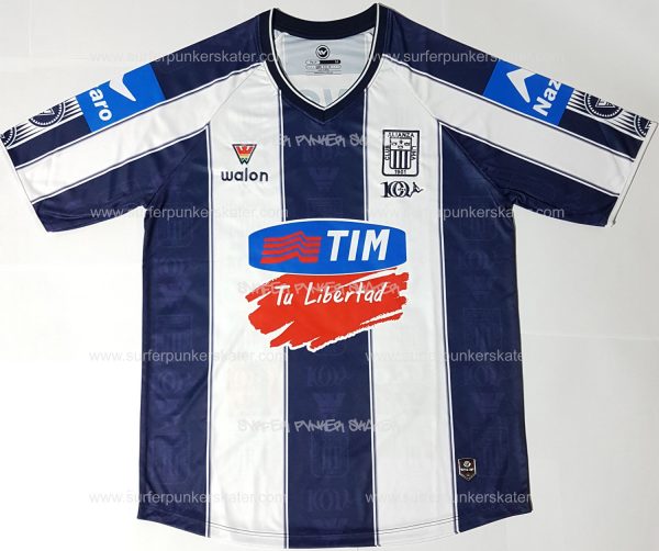 Camiseta de Alianza Lima del año 2002 con sponsors TIM y Nazaro