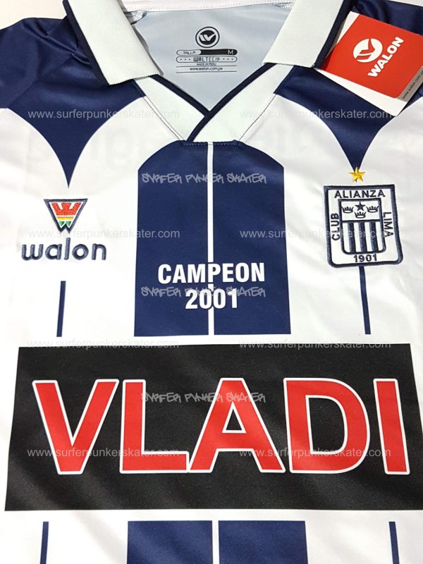 2002 - Camiseta Alianza Lima Noche Blanquiazul - Imagen 5