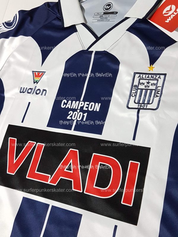 2002 - Camiseta Alianza Lima Noche Blanquiazul - Imagen 7