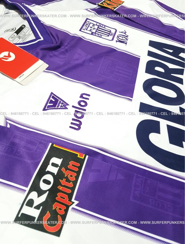 2002 - Camiseta Alianza Lima Copa Sudamericana Blanquimorada - Imagen 3
