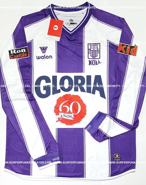 2002 - Camiseta Alianza Lima Copa Sudamericana Blanquimorada
