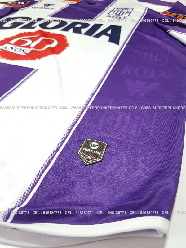 2002 - Camiseta Alianza Lima Copa Sudamericana Blanquimorada - Imagen 4