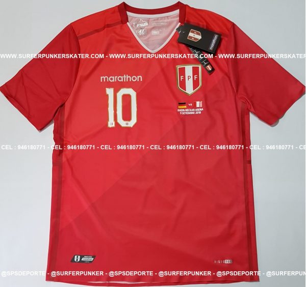 2018 - Camiseta Selección Peruana Alterna Partido Amistoso Vs Alemania