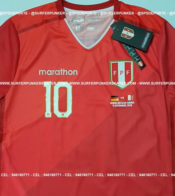 2018 - Camiseta Selección Peruana Alterna Partido Amistoso Vs Alemania - Imagen 2